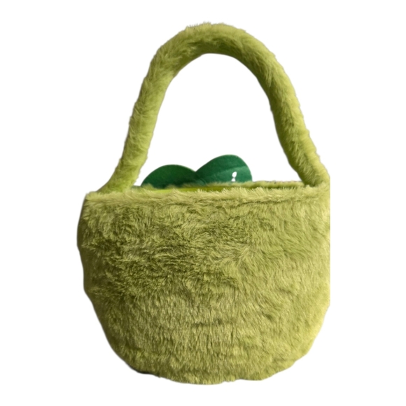 Kids Plush Dinosaur Basket with Green Accents - Picture 2 of 4